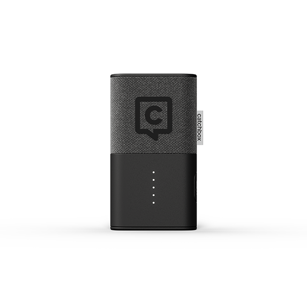 Catchbox Plus Bundle - 1 Cube Throw Microphone Grey - 1 Clip Wireless Lapel Microphone Dark Grey - without Wireless Charger - with Dock Charging Station