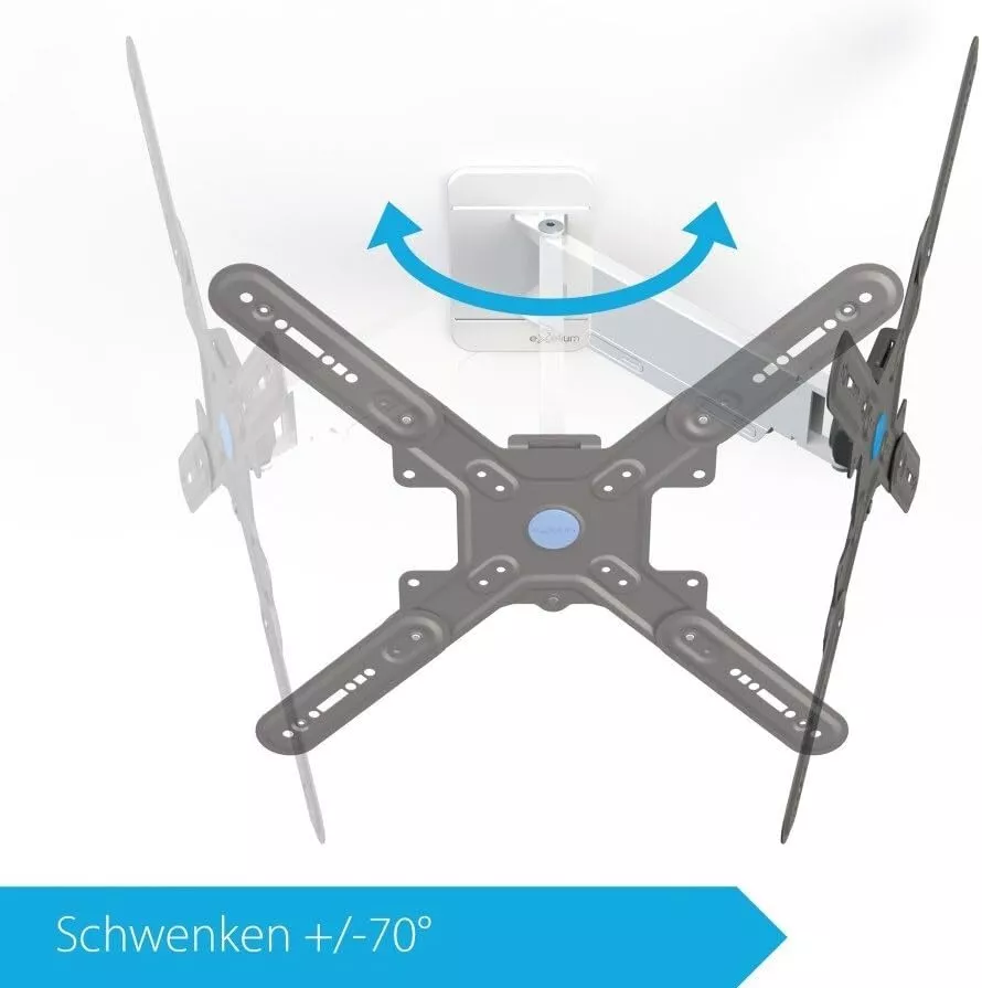 eXelium PM-XFlat-Neo25 - schwenk- und neigbare Wandhalterung - 32-55 Zoll - VESA 400x400mm - Weiß