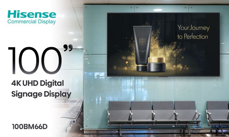 Hisense 100BM66D - 100 Zoll - 500 cd/m²  - Ultra-HD - 3840x2160 Pixel - 24/7 - Signage Display