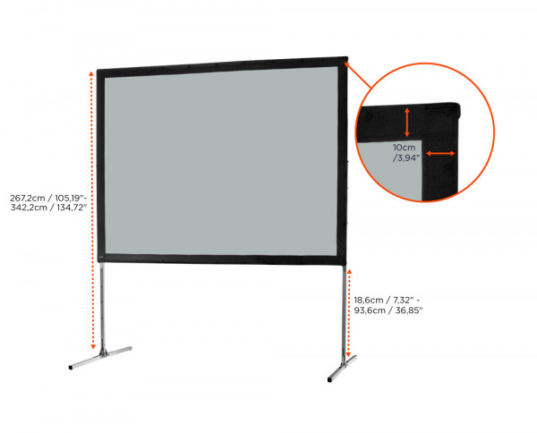 celexon folding frame screen Mobil Expert - 4:3 - BM 305 x 229 - rear projection