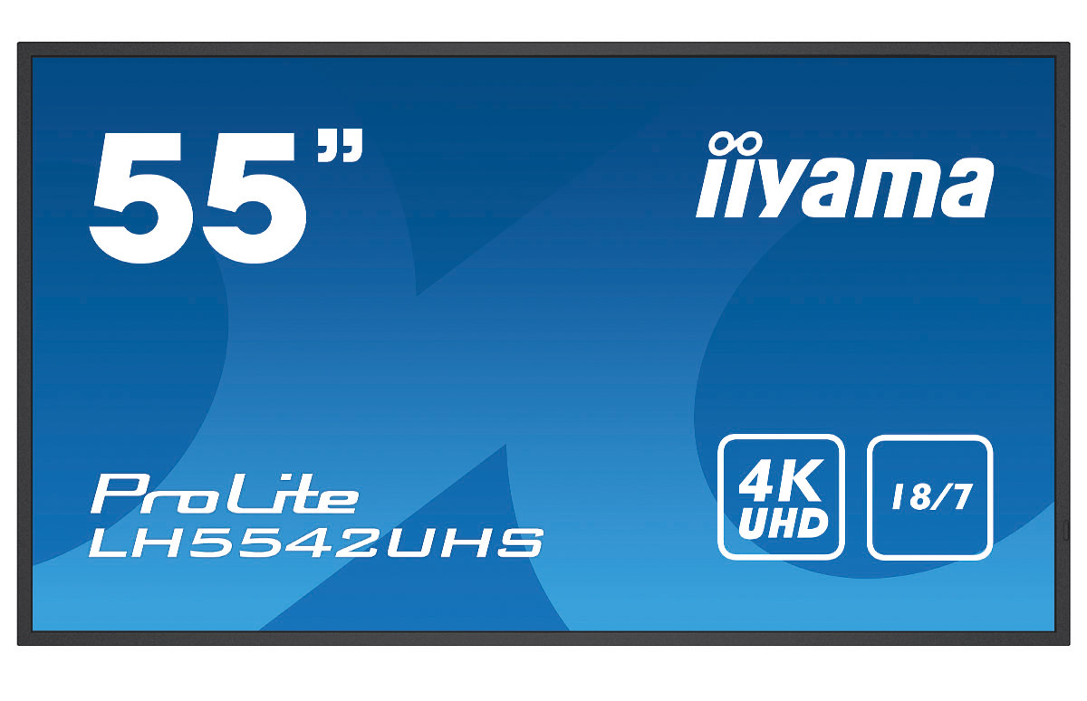iiyama ProLite LH5542UHS-B3 - 55 Zoll - 500 cd/m² - Ultra-HD - 3840x2160 Pixel - 18/7 - Android - Display
