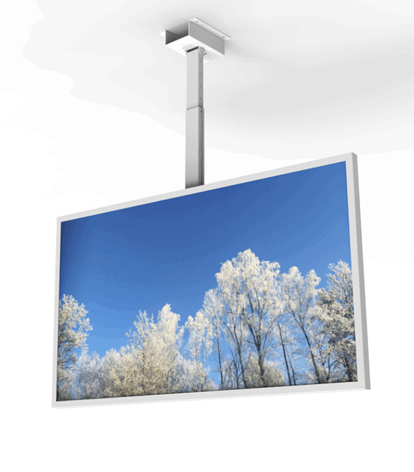HI-ND Ceiling Casing Deckenhalterung - mit CC3200-0201-01 Gehäuse - 32 Zoll - Landscape + CM6500-0101-01P Halterung 65-110 cm - Weiß