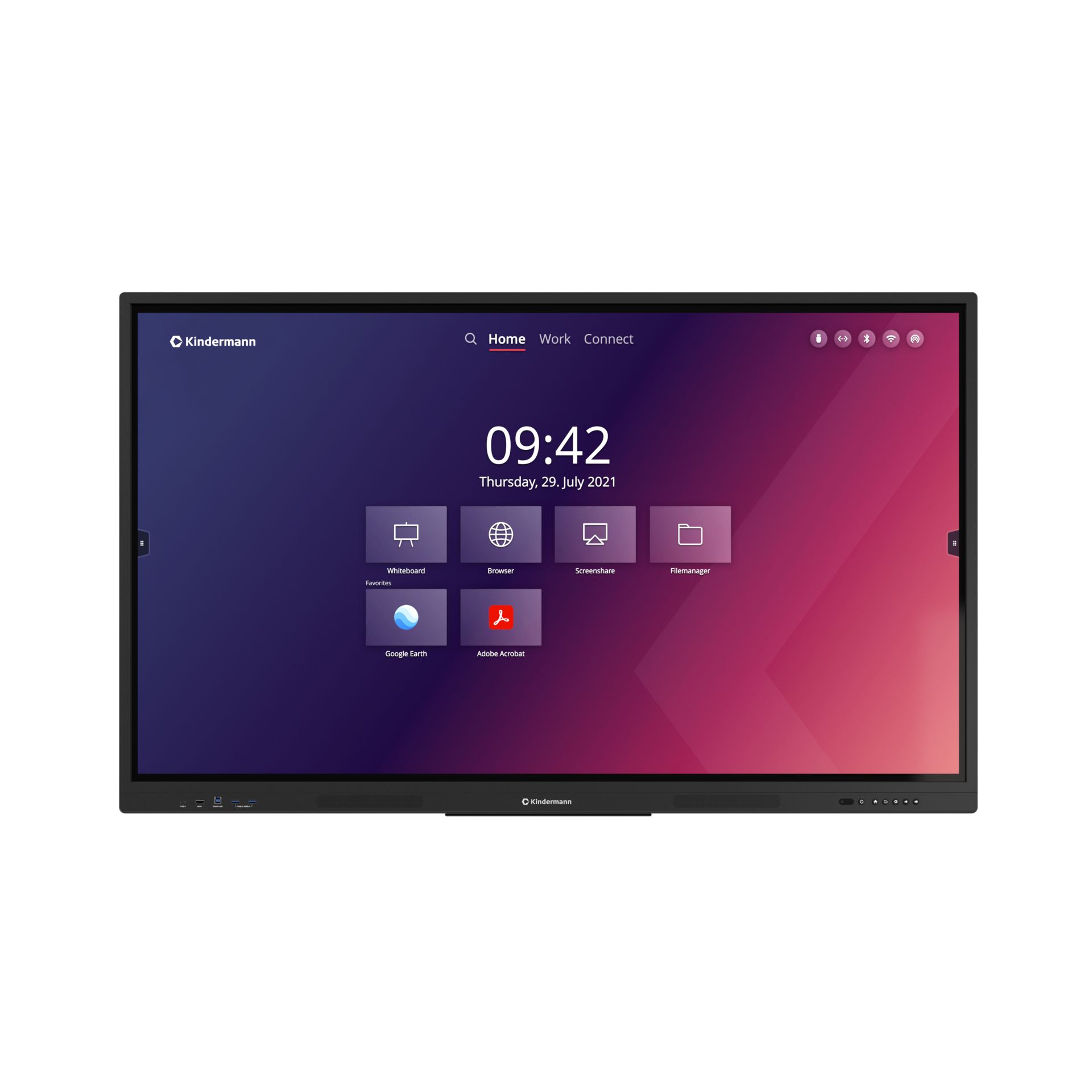 Kindermann TD-1186² - 86 Zoll - 400 cd/m² - 4K - Ultra-HD - 3840x2160 Pixel - 18/7 - 40-Punkt - Multitouch Display