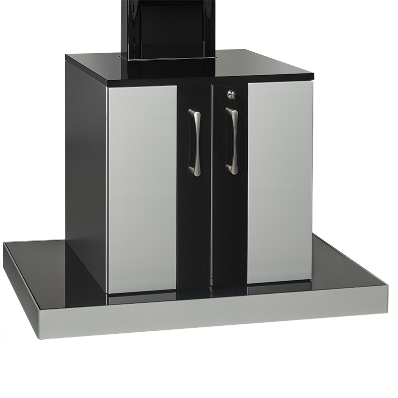 Hagor Info-Tower CL - mobiles Standystem inkl. Schrank - 32-65 Zoll - max.60 kg - VESA 800x600mm - Schwarz