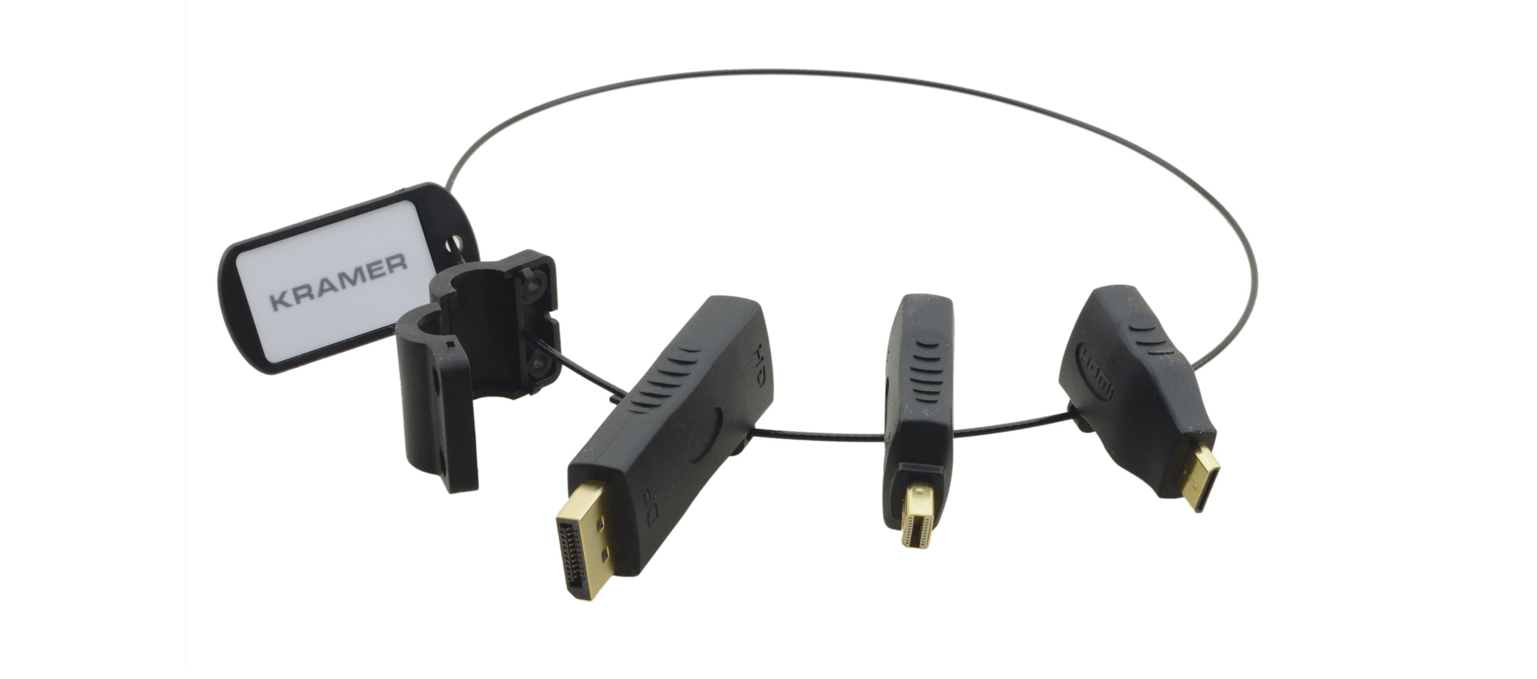 Kramer AD-Ring-4 - HDMI Adapter Ring - Mini DisplayPort Stecker auf HDMI Buchse Adapterkabel; USB Typ–C Stecker auf HDMI Buchse Adapterkabel