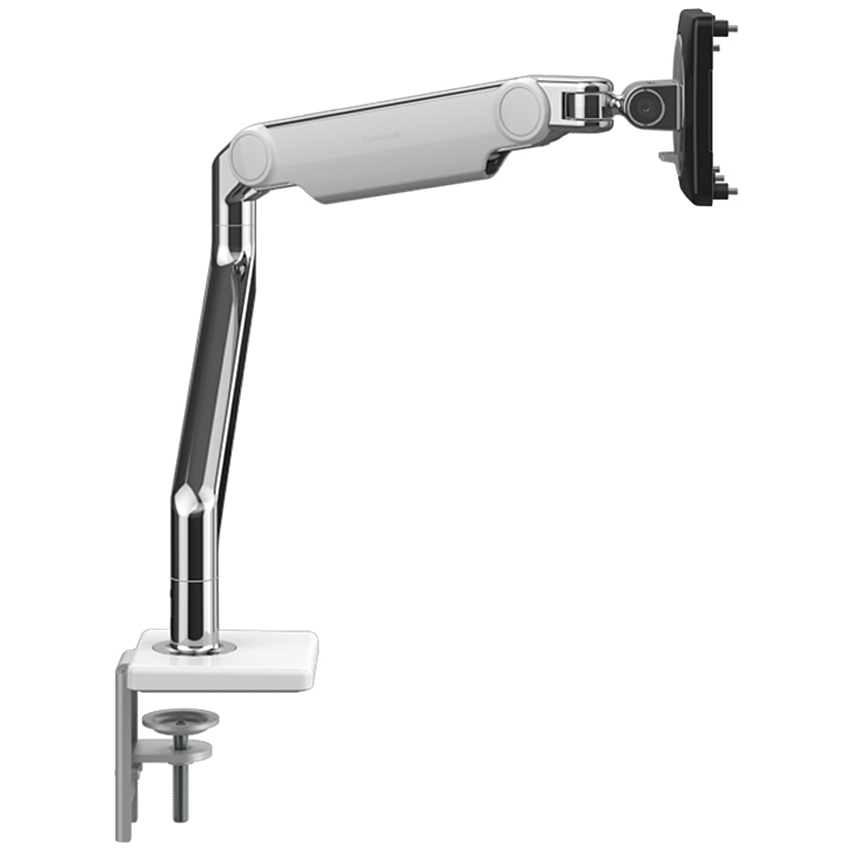 Humanscale M21NTNCWBTB - M2.1 monitor arm mounting kit - with standard desk clamp - for 1 display - aluminium/white
