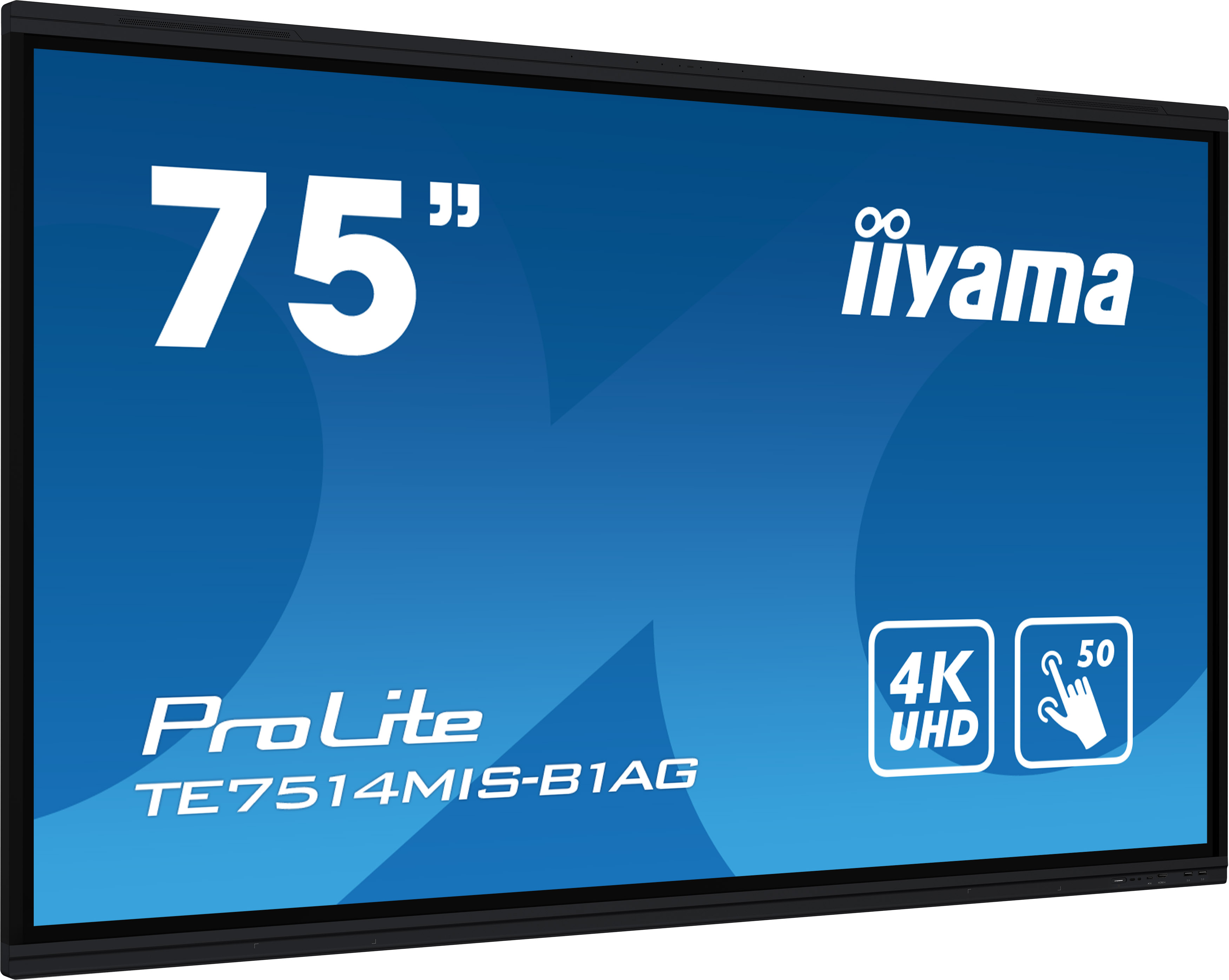 iiyama PROLITE TE7514MIS-B1AG - 75 inch - 435 cd/m² - 4K ULTRA-HD - 3840X2160 pixel - 24/7 - 50 point - touch display