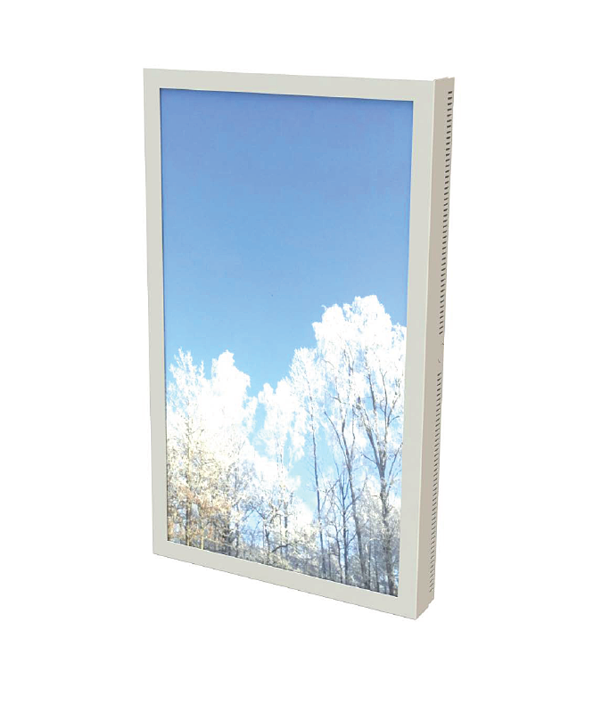 HI-ND WC5512T-5001-10 - Wall Casing Touch - 55 Zoll - Wandgehäuse für Samsung Touch Display QM55B-T - Portrait - Weiß