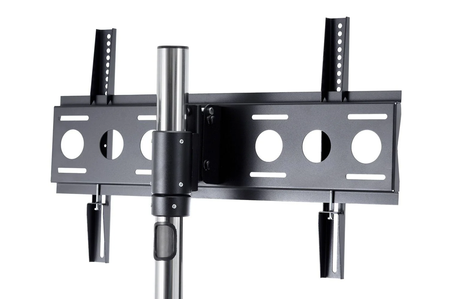 edbak EB-STD01C-B - height-adjustable stand for displays 40 - 75 inch - VESA 600x400 mm - up to 80 kg - landscape - silver / black