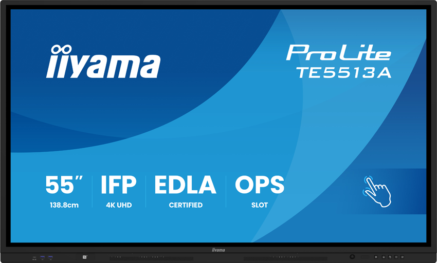 iiyama PROLITE TE5513A-B1AG - 55 Zoll - 450 cd/m² - 4K - Ultra-HD - 3840x2160 Pixel - 18/7 - 40 Punkt - Touch Display