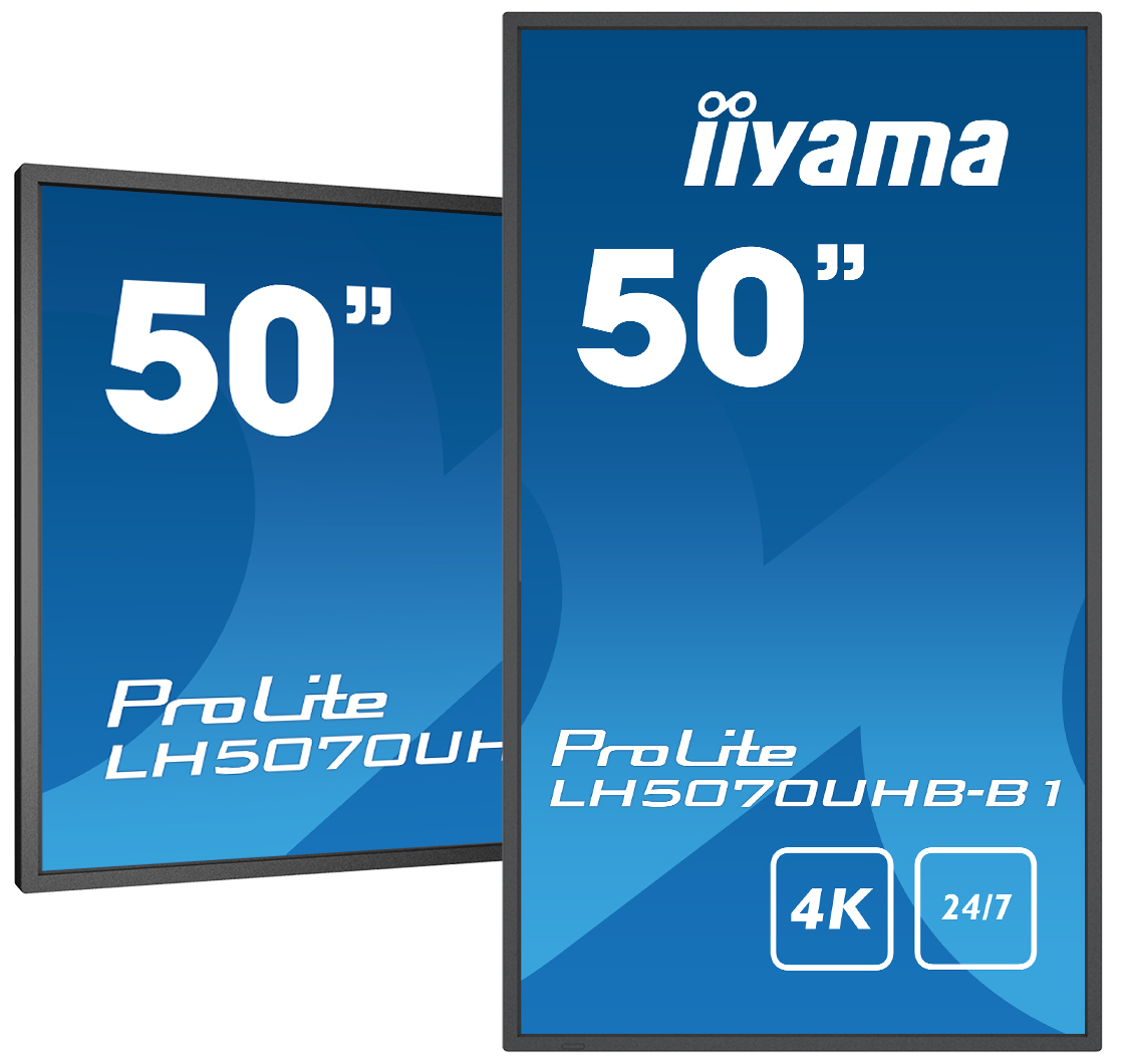 iiyama ProLite LH5070UHB-B1 - 50 inch - 700 cd/m² - Ultra-HD - 3840x2160 pixel - 24/7 - Android 9 - Display