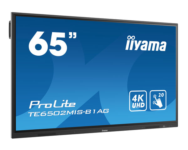 iiyama ProLite TE6502MIS-B1AG - 65 Zoll - 400 cd/m² - Ultra-HD - 3840x2160 Pixel - 20 Punkt - Multitouch Display - Schwarz