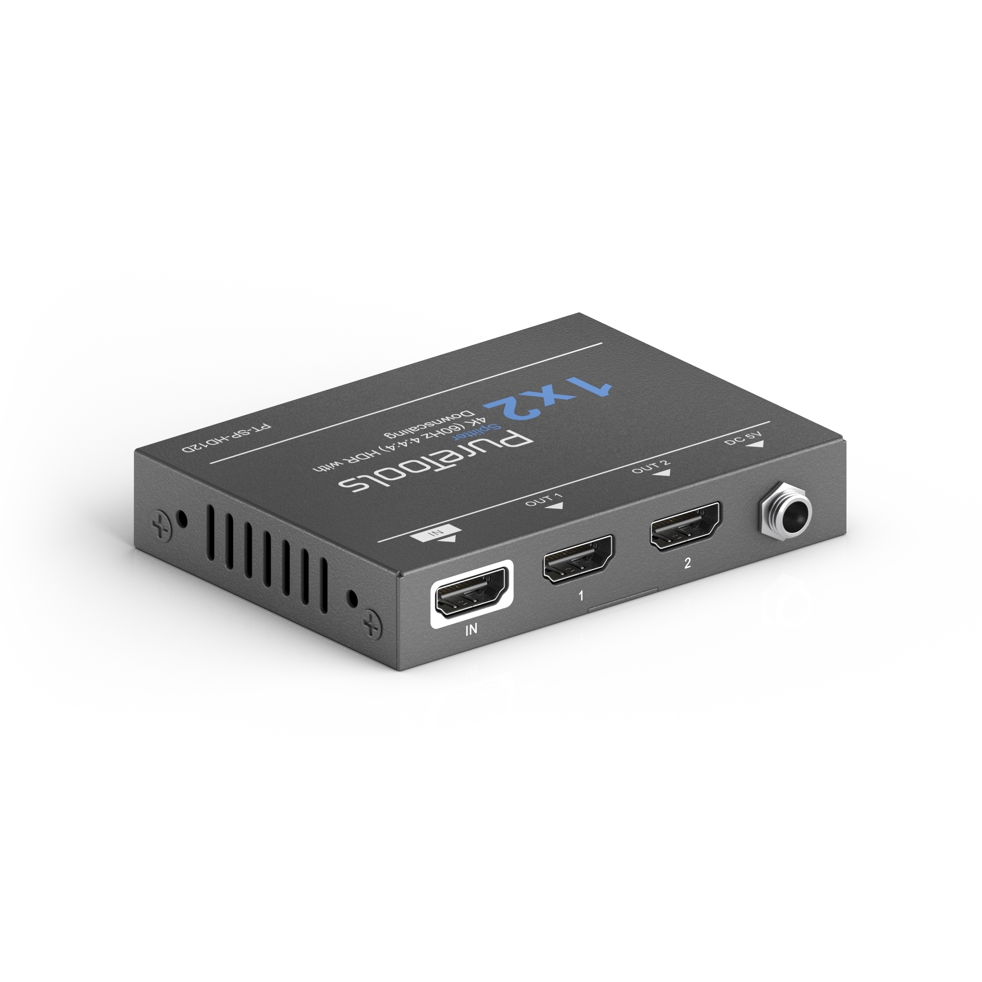 PureLink PT-SP-HD12D - HDMI Splitter 1x2, 4K (60Hz 4:4:4), mit Down-Scaling und EDID Management