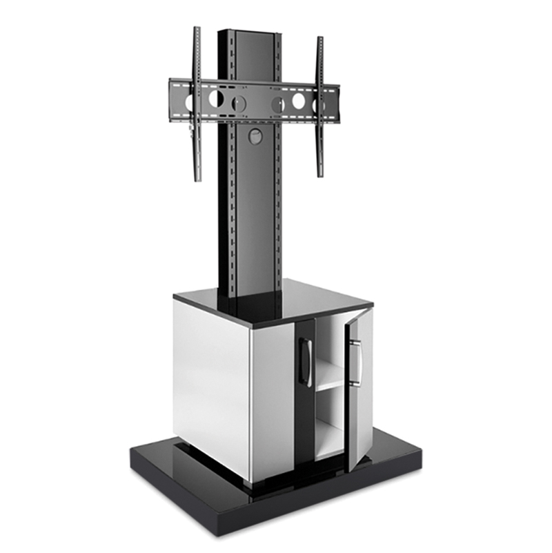 Hagor Info-Tower CLB "Black Edition" - mobiles Standystem inkl. Schrank - 32-65 Zoll - max.60 kg - VESA 800x600mm - Schwarz