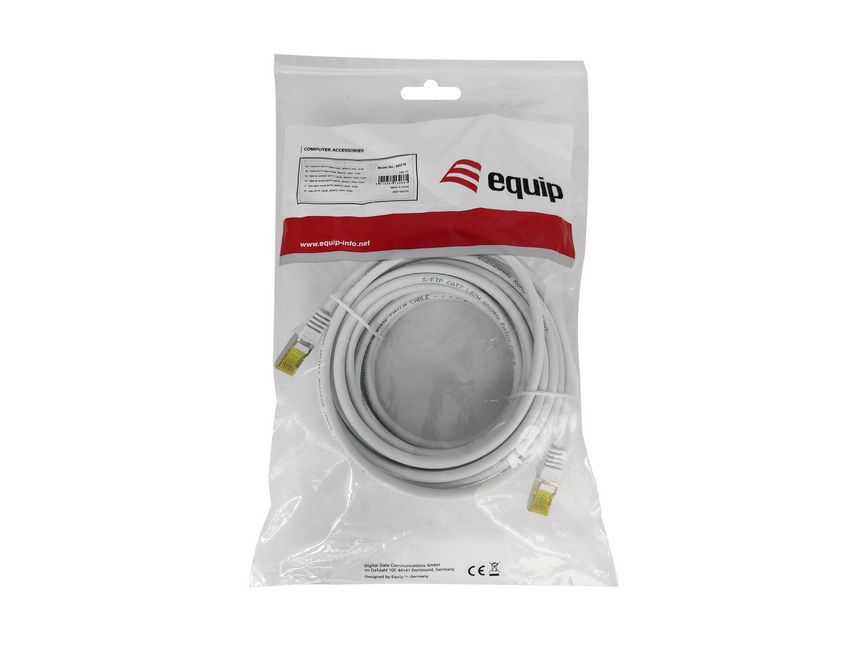 EQUIP 605716 Patchkabel CAT6A/CAT7 - S/FTP - PIMF - LSOH - 10 m - Weiß