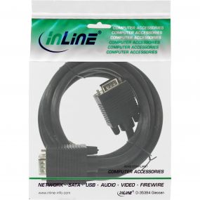 InLine S-VGA Kabel, 15pol HD Stecker / Stecker, schwarz, 2m