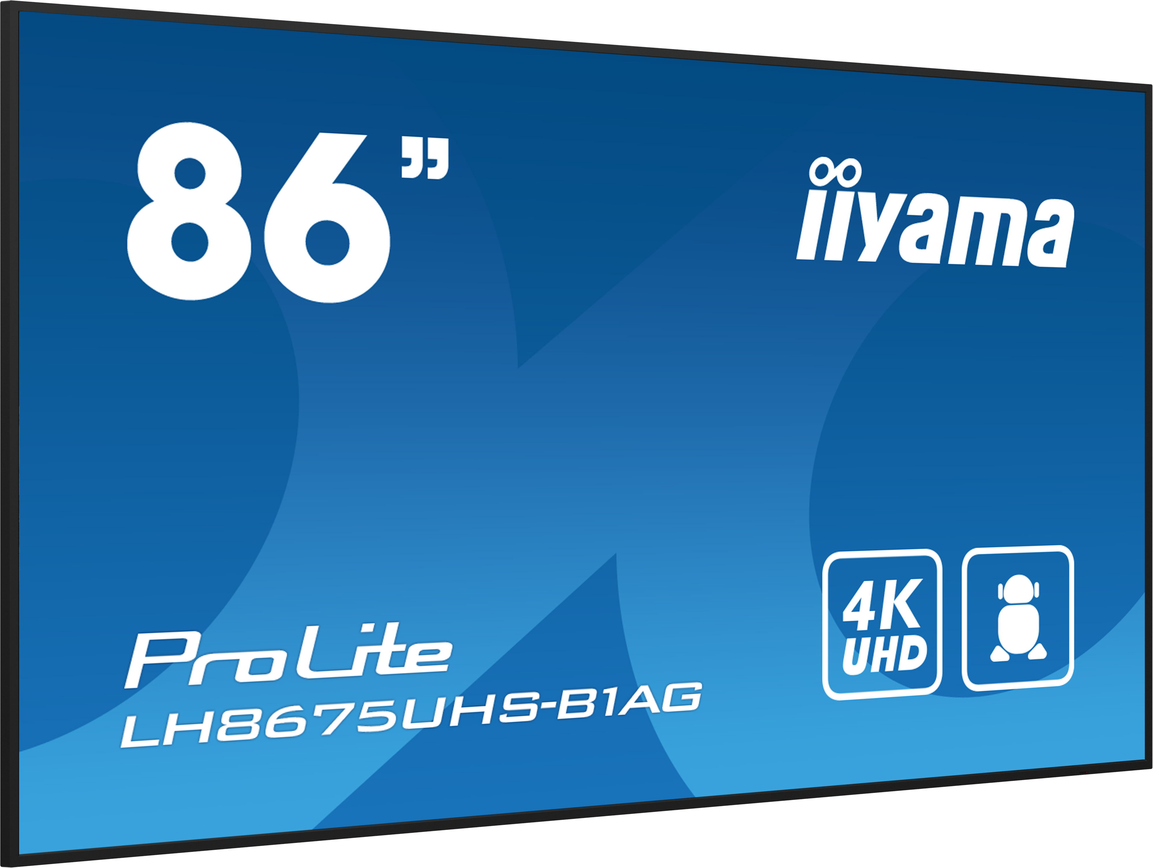 iiyama ProLite LH8675UHS-B1AG - 86 inch - 500 cd/m² - 4K - Ultra-HD - 3840x2160 pixels - 24/7 - Android - Display - Black