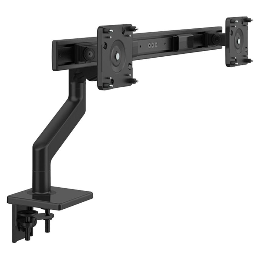 Humanscale M81NTNCBB2B - M8.1 monitor arm mounting kit - with standard desk clamp - for 2 displays - black