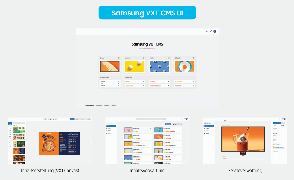 Samsung VXT das neue Content Management System von Samsung