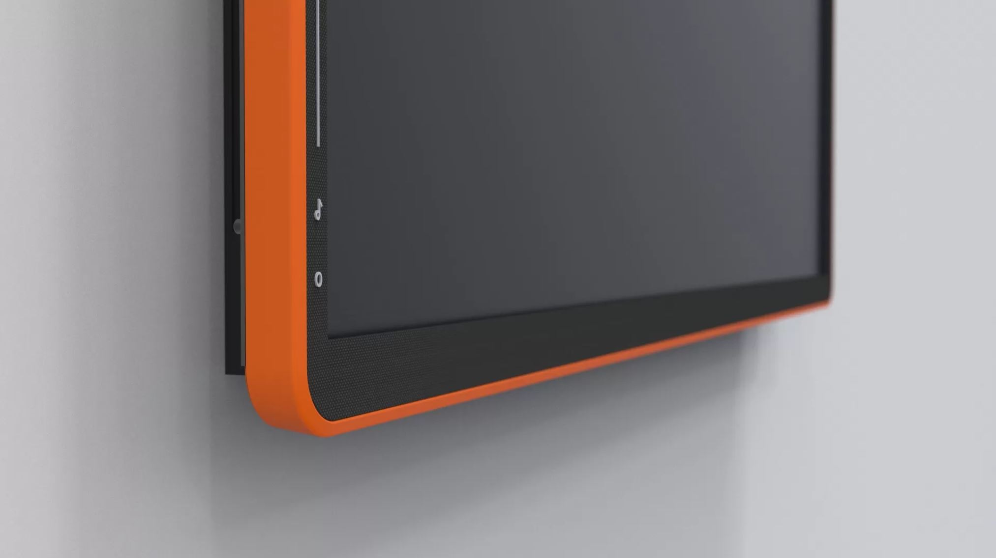 CTOUCH Canvas - 55 Zoll - 350 cd/m² - 4K - Ultra-HD - 3840x2160 Pixel - 20 Punkt - Touch Display - Schwarz / Regal Orange