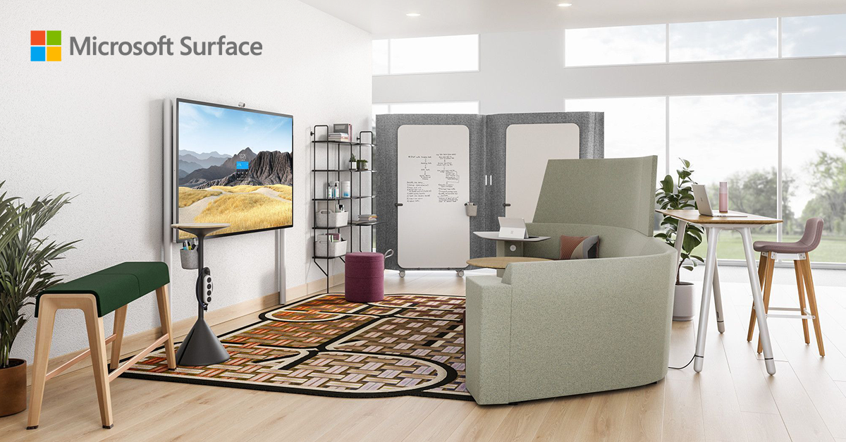Das Surface Hub 2S 85 ist sofort einsatzbereit und kann so für spontane Meetings genutzt werden