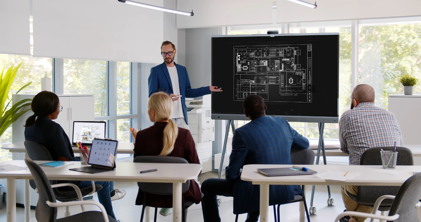 Yealink MeetingBoard 65 Pro - 65 inch - 400 cd/m² - 4K - Ultra-HD - 3840x2160 pixels - 20 point - All-in-One display - MS Teams and Zoom certified - Black