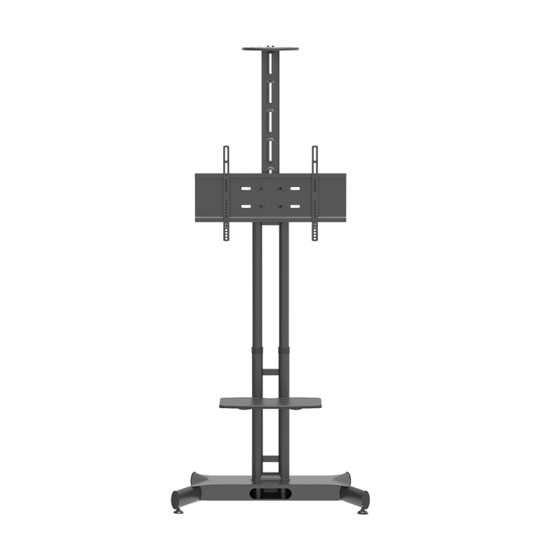 Hagor HP Twin Stand - Rollen- und Stellfuß-Set - 32-55 Zoll - max. 50 kg - inkl. Kameraaufnahme + Ablageboard - VESA 600x400mm - Schwarz