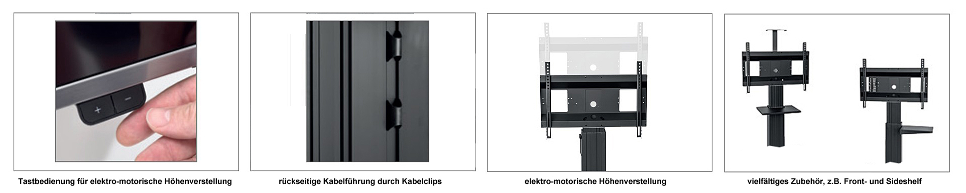 HAGOR Lift Pro Systeme - elektro-motorische Höhenverstellung - einfache Tastbedienung - praktisches Zubehör