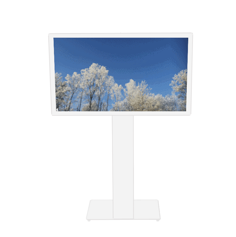 HI-ND FS0000-5001-01 Floorstand Glass - Universal Standfuß für 49 - 65 Zoll Display - Landscape/Portrait - Weiß