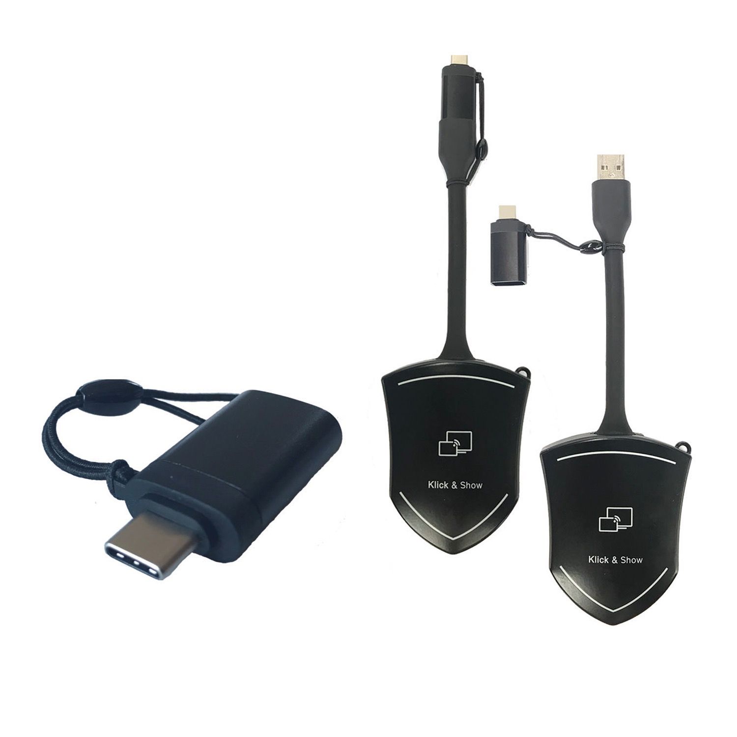 Kindermann Klick+Show USB-C Cap - Adapterkappe USB Typ A Buchse auf USB Typ C Stecker