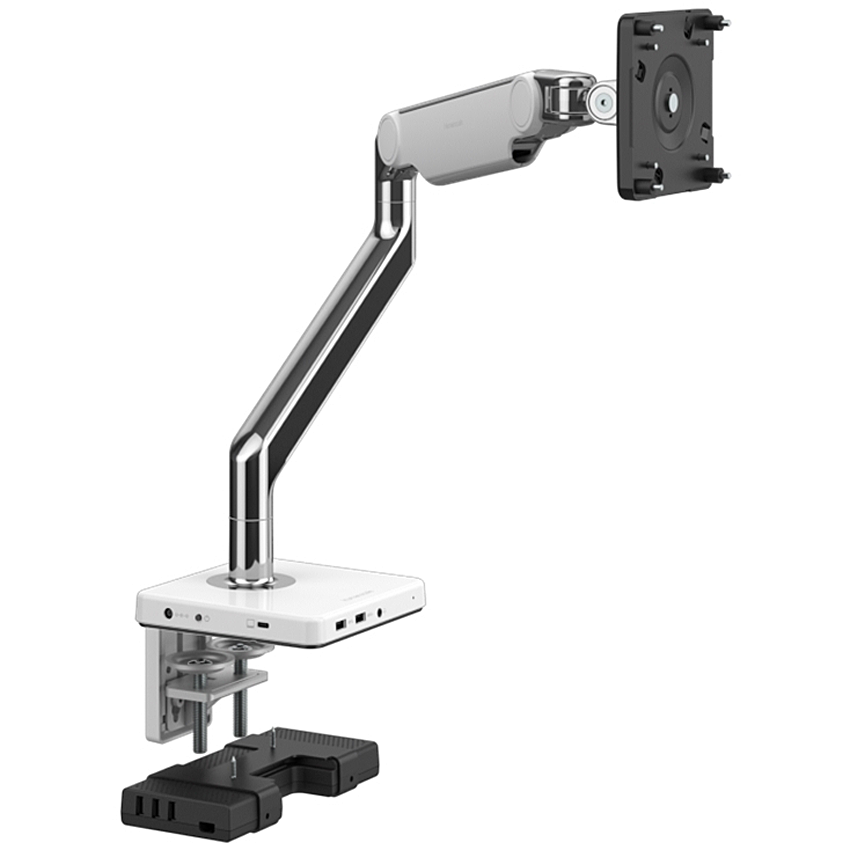 Humanscale M21M2-CWBTBEU - M2.1 monitor arm mounting kit - with M/Connect 2 docking station - for 1 display - aluminium/white