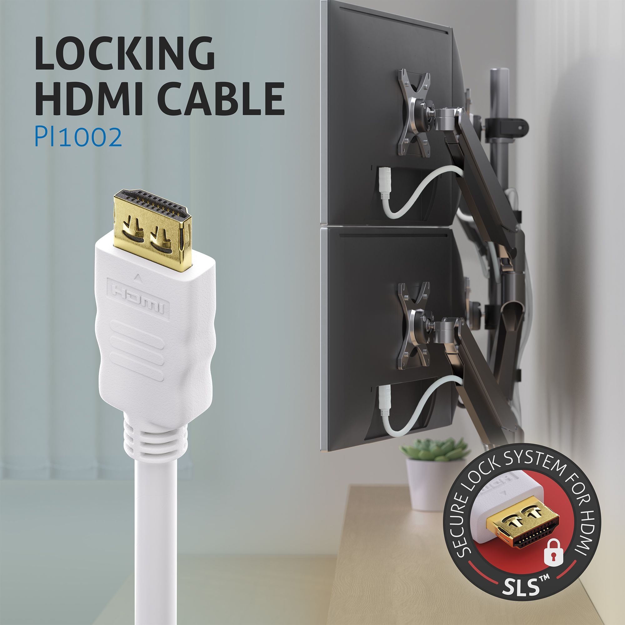 PureLink PI1002-030 - HDMI Kabel - 18Gbps - PureInstall 3,0m - Weiss