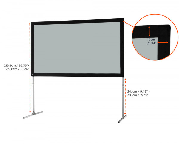 celexon folding frame screen Mobil Expert - 16:9 - BM 305 x 172 - rear projection