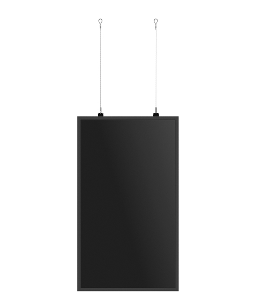Hagor HP SHF OM55N-S - Drahtseilhalterung zur Deckenmontage - Seillänge max. 5 m - max. 25 kg - passend für Samsung OM55N-S Serie - Schwarz