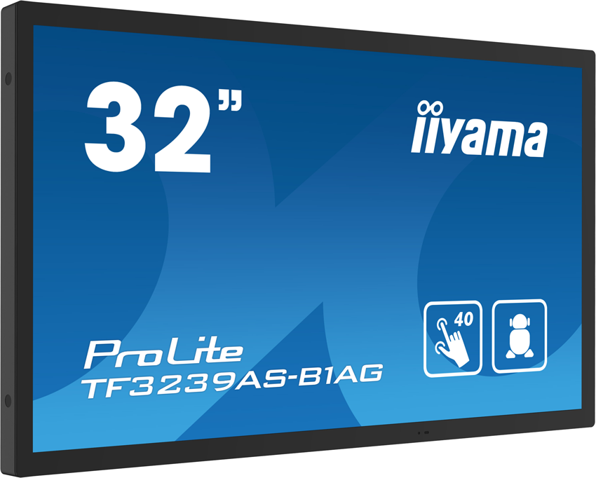 iiyama ProLite TF3239AS-B1AG - 32 inch - 435 cd/m² - Full-HD - 1920x1080 pixel - Open Frame - 40 point - Multi Touch Display 