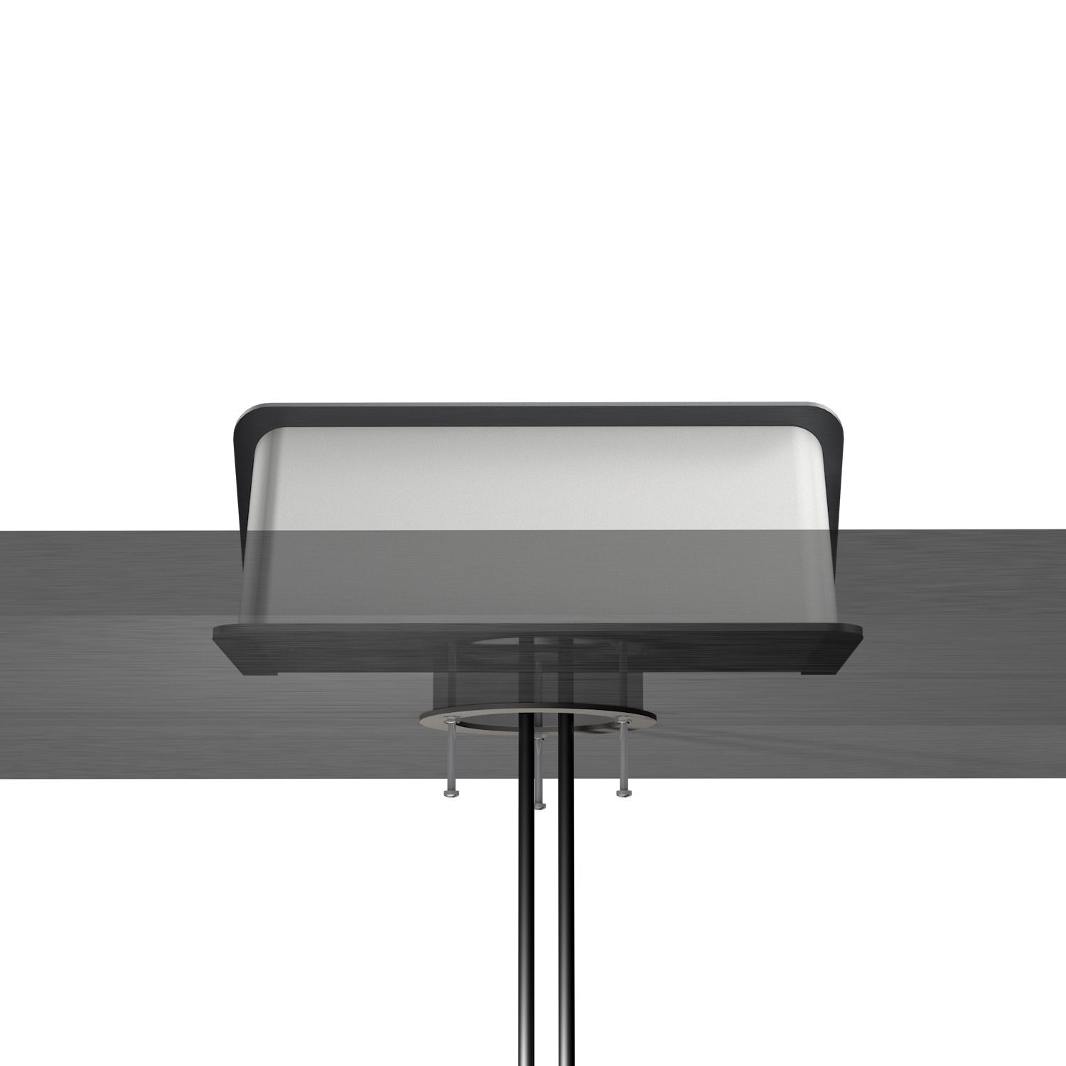 Kindermann CablePort desk² 80 4-way 1x power - desk connection panel - aluminium