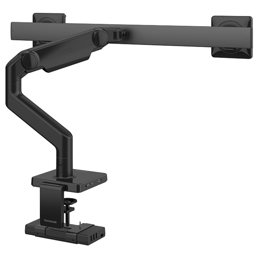 Humanscale M81M2-CBB2BEU - M8.1 monitor arm mounting kit - with M/Connect 2 docking station - for 2 displays - black