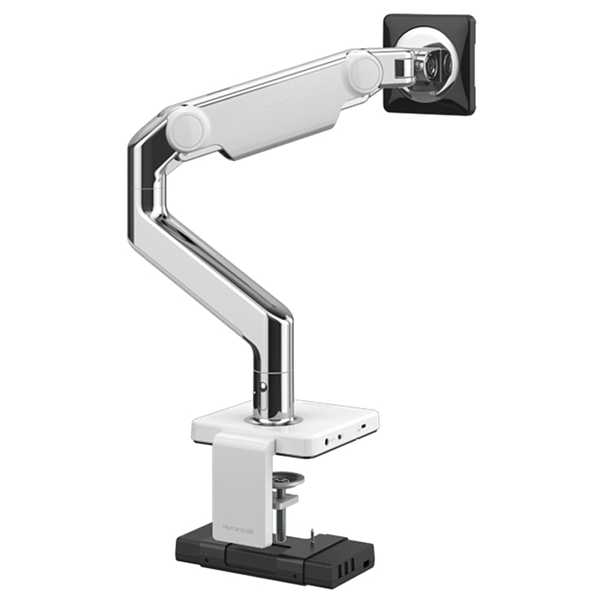 Humanscale M81M2-CWBTBEU - M8.1 monitor arm mounting kit - with M/Connect 2 docking station - for 1 display - aluminium/white
