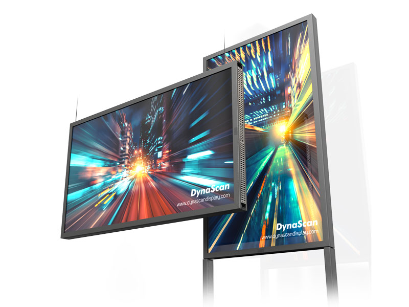 DynaScan DW551DR4 - 55 Zoll - 3000 cd/m² + 1000cd/m² - Full-HD - 1920x1080 Pixel - 24/7 - Dual Sided Schaufenster Display