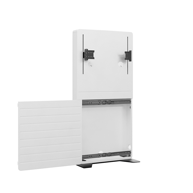 Hagor CON-Line Big FS Lift Dual 65 - 75 - elektrisch-höhenverstellbarer Standfuß - 2x 65-75 Zoll - Side-by-Side 50kg - VESA 800x600mm - Weiß
