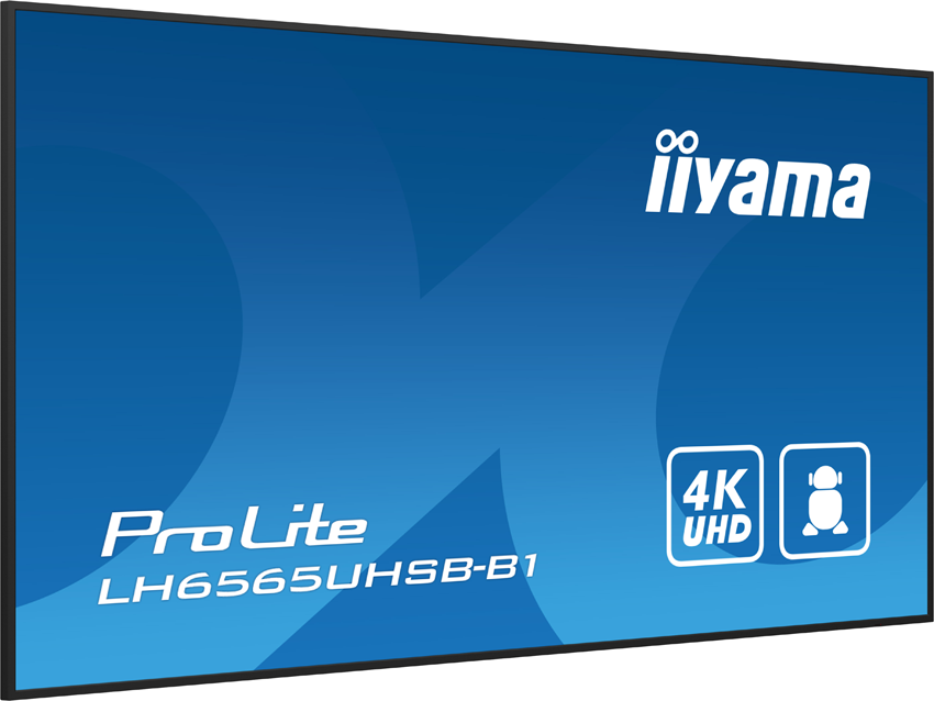iiyama ProLite LH6565UHSB-B1 - 800 cd/m² - 4K - Ultra-HD - 3840x2160 pixels - 24/7 - Android Display