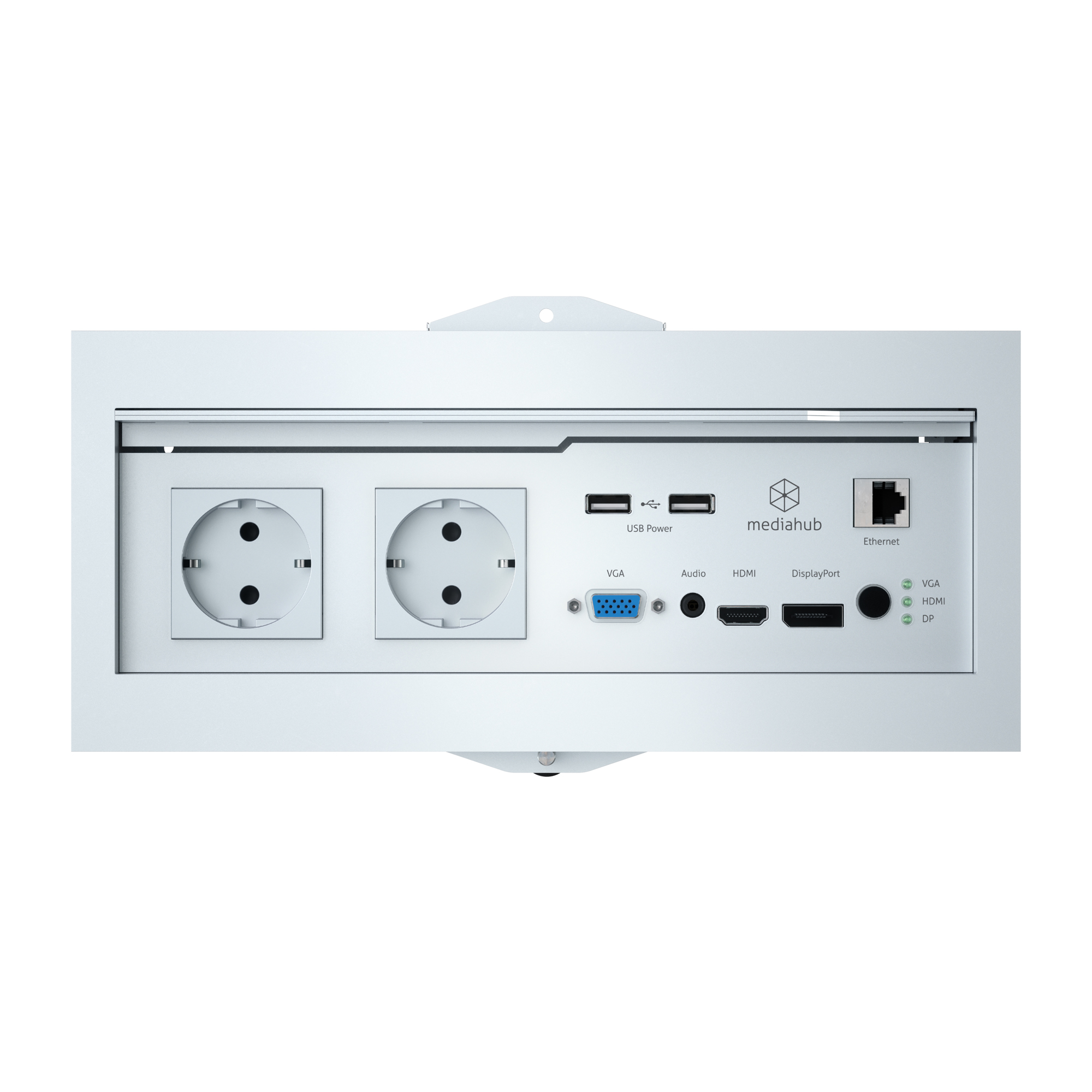 PureLink Mediahub - Tischtank und SHD-310 Multiformat Presentation Switcher Alusilber - On-table