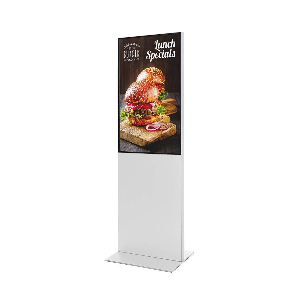 Smart Line digital info stele - 43 inch - Samsung QM43C inch signage display - 500cd/m² - UHD - without touch - white - kiosk