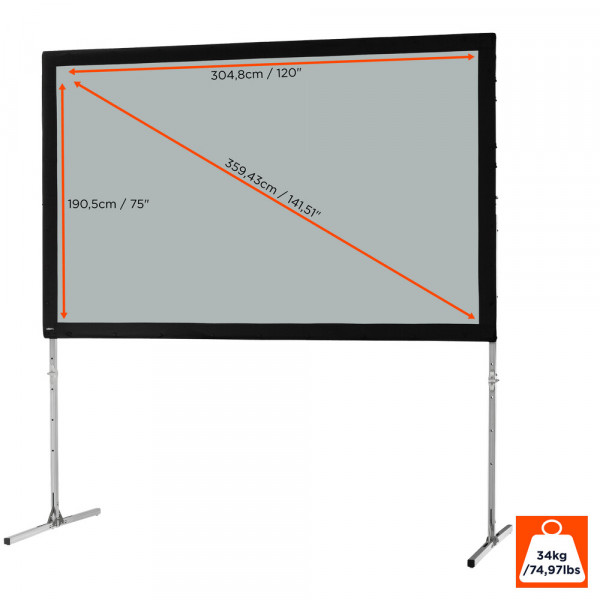 celexon folding frame screen Mobil Expert - 16:10 - BM 305 x 190 - rear projection