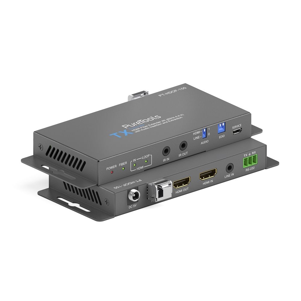 PureLink PureTools PT-HDOF-100 - Singlemode-Glasfaser HDMI-Extender Set - 4K 60Hz - HDCP 2.2 mit HDMI Loop out