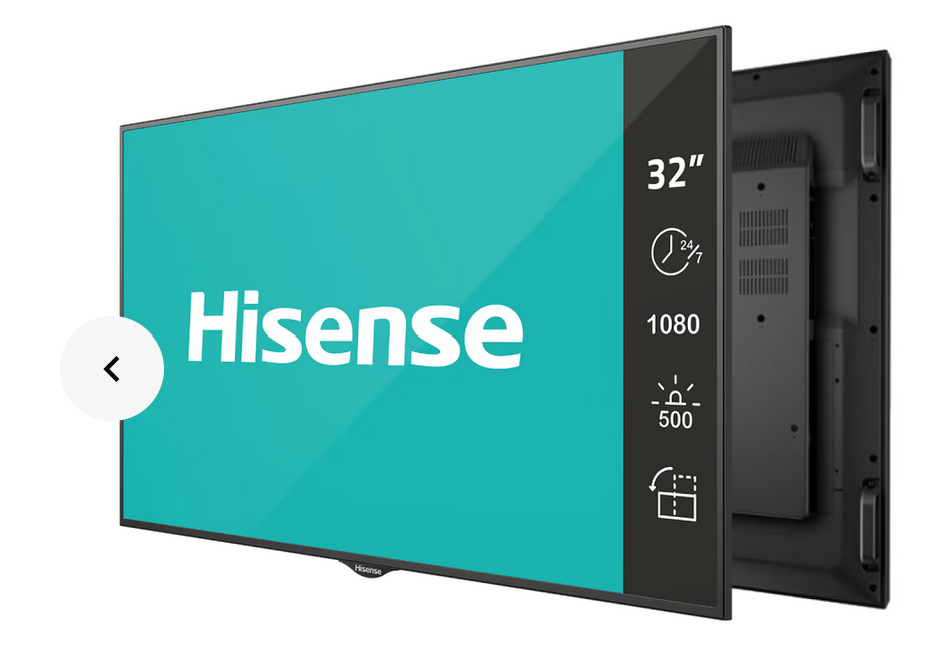 Hisense 32BM66AE - 32 inch - 500 cd/m² - Full-HD - 1920x1080 Pixel - 24/7 - Signage Display