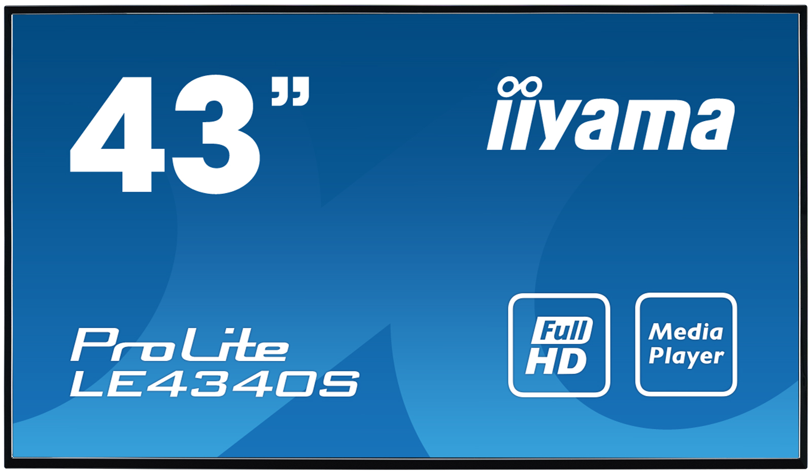 iiyama ProLite LE4340S-B3 - 43 Zoll - 350 cd/m² - Full-HD - 1920x1080 Pixel - 16/7 - Display