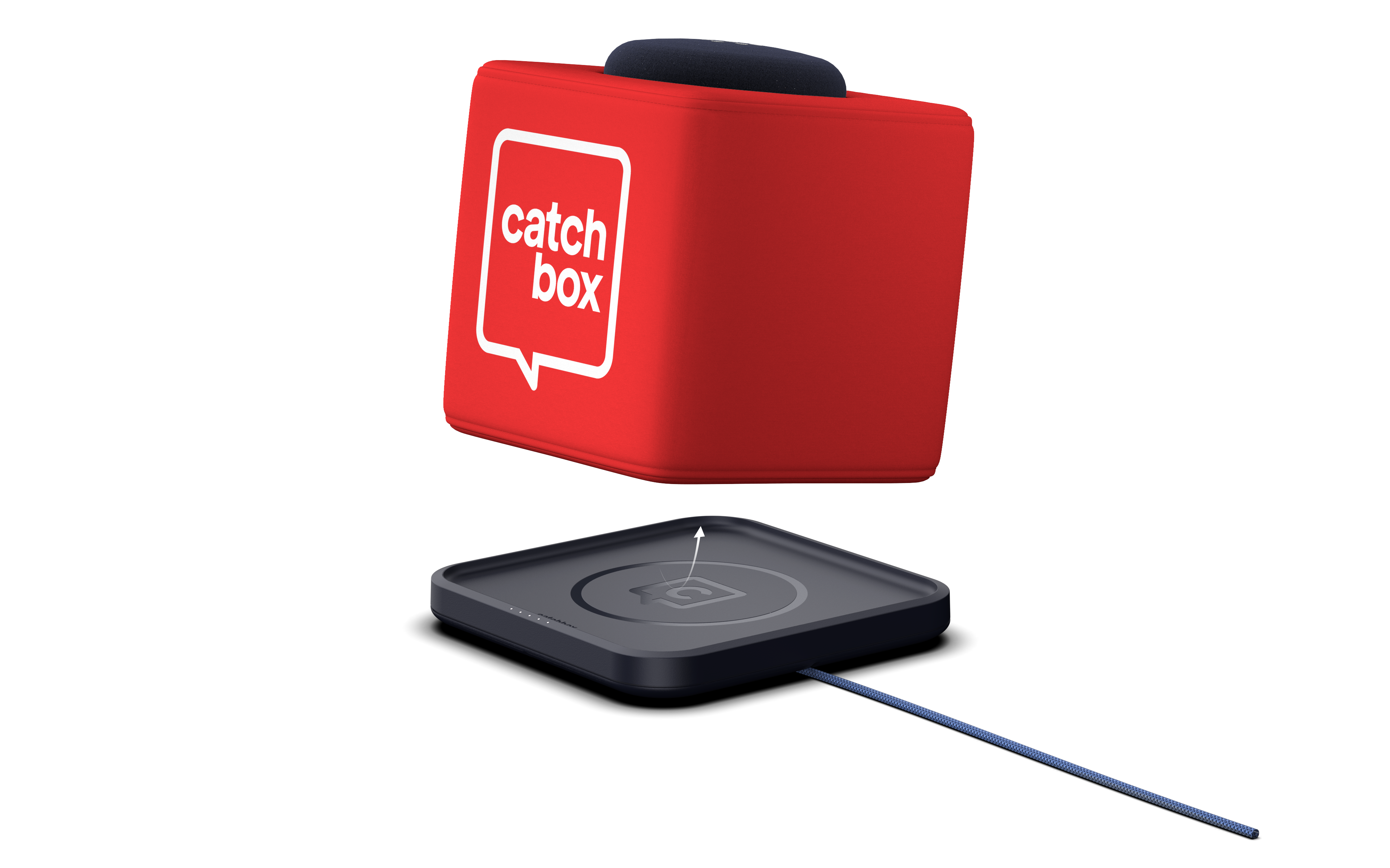 Catchbox Plus - System - 4 Channel - 3 x Cube (Wurfmikro) - 3 x drahtlose Ladestation Cube - Customized - Version 2024