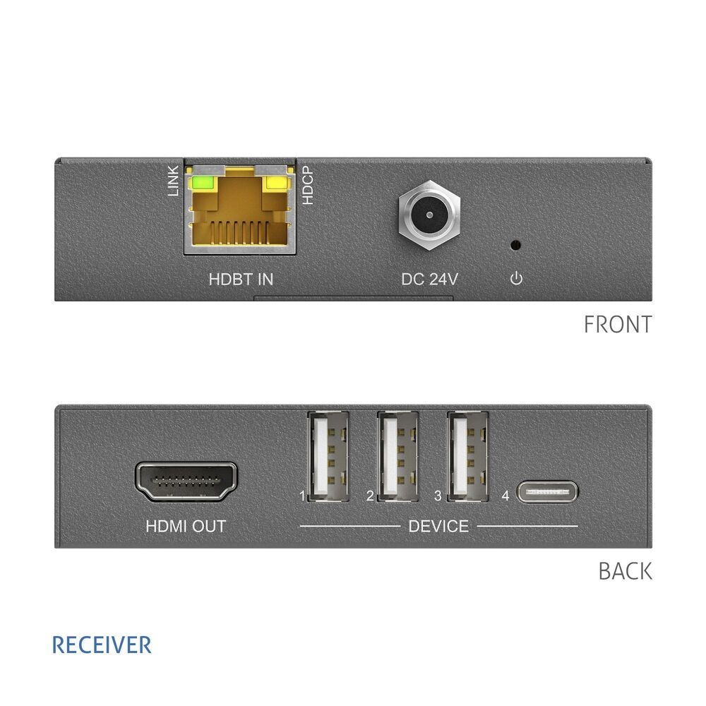 PureTools PT-HDBT-1020HU-RX - HDBaseT 3.0 HDMI- und USB 2.0 Receiver