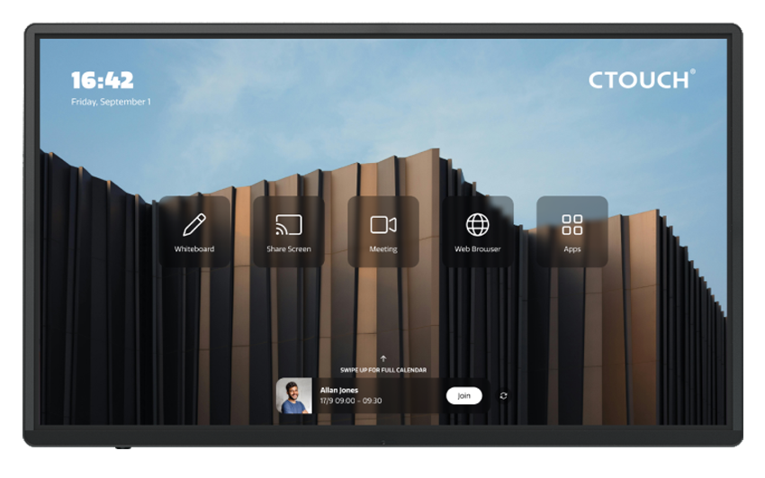 CTOUCH Hello Board - 75 Zoll - Canvas Display - 350 cd/m² - 4K - Ultra-HD -3840x2160 Pixel - EShare - OPS-PC mit WIN 11 IoT Enterprise
